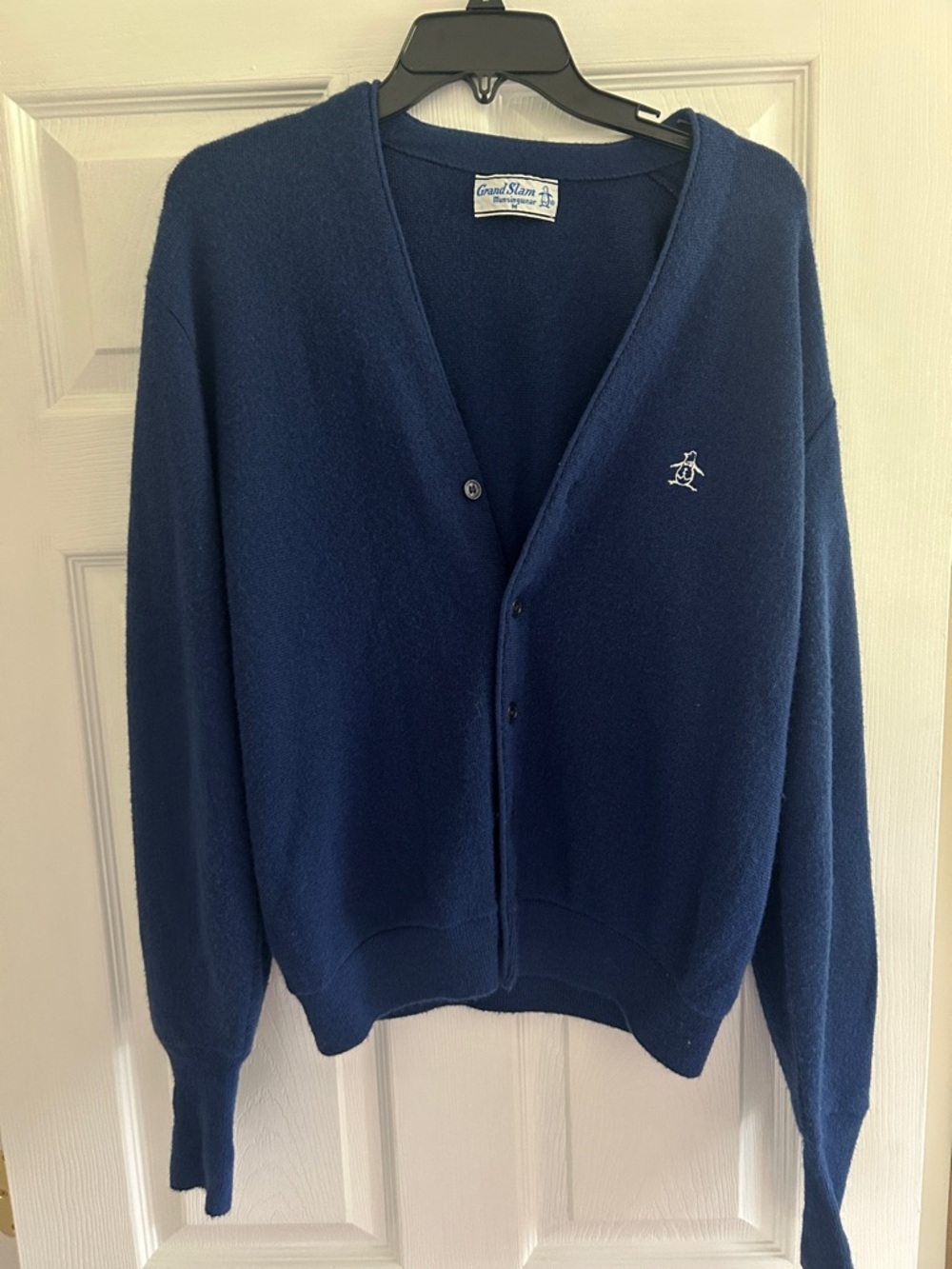 Original Penguin Men's Dark Blue Button Cardigan